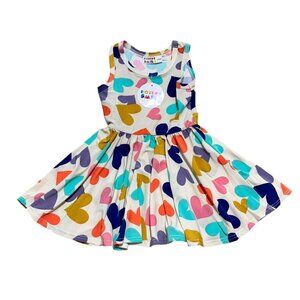 Dot‎ Dot Smile Baby Girl’s Size 12/24 Months Hearts Print Tank Twirl Dress